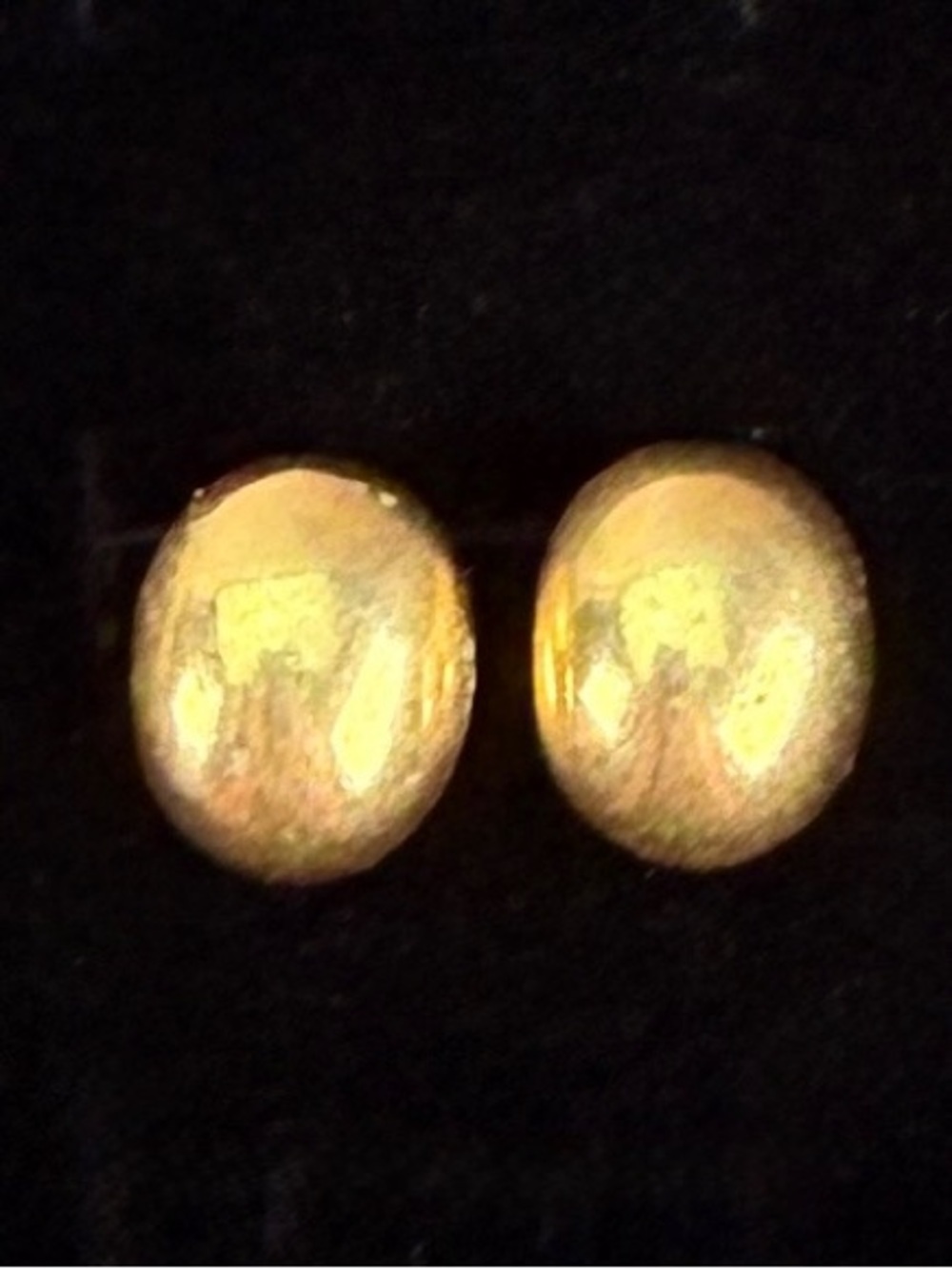 Vintage Aged Goldtone Minimalist Stud Pierced Earrings